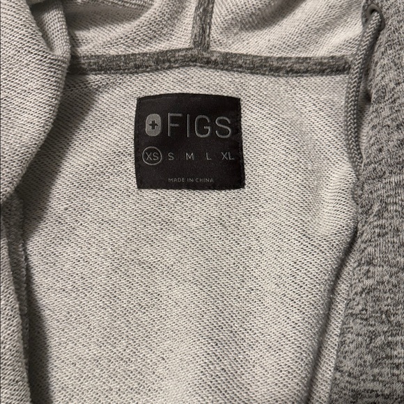 Figs Heather Gray Zip-Up Hoodie - Picture 2 of 4